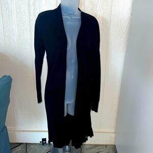 Long sleeve cardigan duster with side pockets